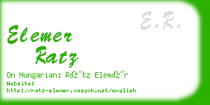 elemer ratz business card